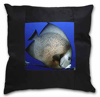 Funky Fish Black Border Satin Feel Cushion Cover With Pillow Insert