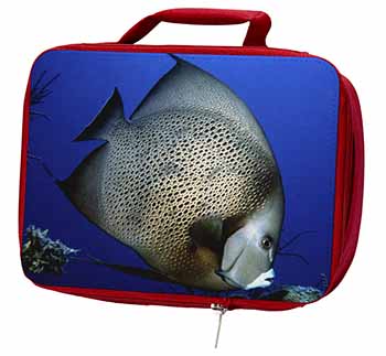 Funky Fish Insulated Red School Lunch Box/Picnic Bag