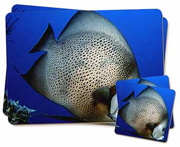 Funky Fish Twin 2x Placemats+2x Coasters Set in Gift Box