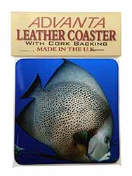 Funky Fish Single Leather Photo Coaster Animal Breed Gift