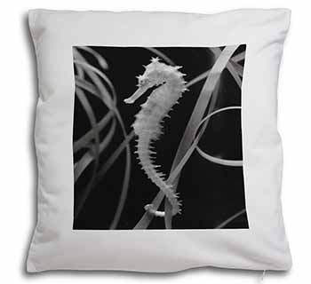 Seahorse Soft White Velvet Feel Scatter Cushion
