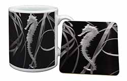 Seahorse Mug and Coaster Set