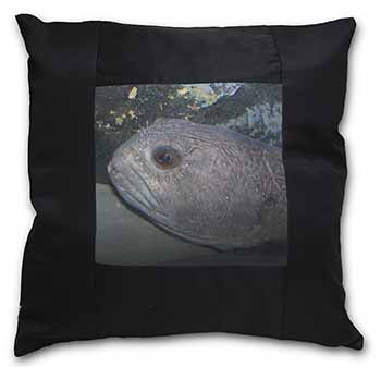 Ugly Fish Black Border Satin Feel Cushion Cover With Pillow Insert