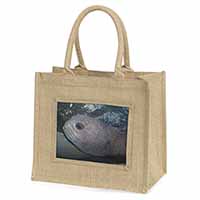 Ugly Fish Large Natural Jute Shopping Bag Christmas Gift Idea