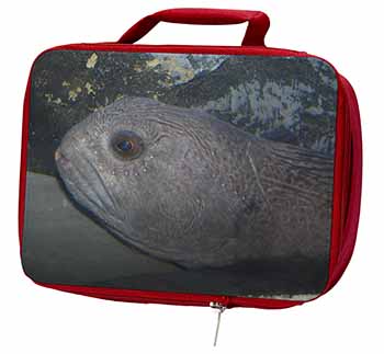 Ugly Fish Insulated Red School Lunch Box/Picnic Bag