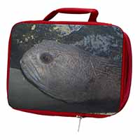 Ugly Fish Insulated Red School Lunch Box/Picnic Bag