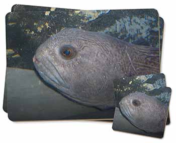 Ugly Fish Twin 2x Placemats+2x Coasters Set in Gift Box