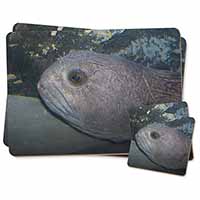 Ugly Fish Twin 2x Placemats+2x Coasters Set in Gift Box