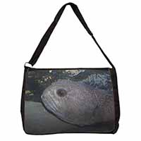 Ugly Fish Large Black Laptop Shoulder Bag School/College