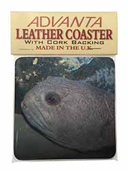 Ugly Fish Single Leather Photo Coaster Animal Breed Gift
