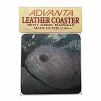 Ugly Fish Single Leather Photo Coaster Animal Breed Gift