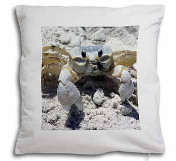 Crab on Sand Soft Velvet Feel Cushion Cover With Inner Pillow