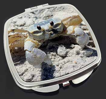 Crab on Sand Make-Up Compact Mirror Stocking Filler Gift