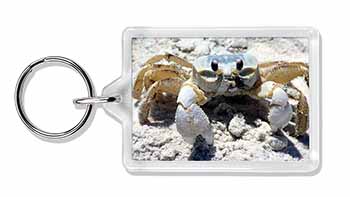 Crab on Sand Photo Keyring Animal Gift