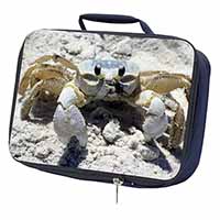 Crab on Sand Navy Insulated School Lunch Box Bag