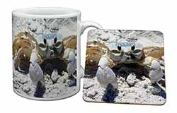 Crab on Sand Mug+Coaster Christmas/Birthday Gift Idea