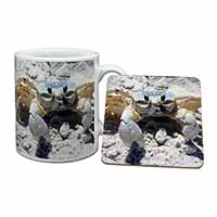 Crab on Sand Mug+Coaster Christmas/Birthday Gift Idea