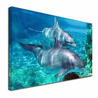 Dolphins Canvas X-Large 30"x20" Wall Art Print