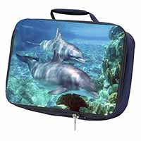 Dolphins Navy Insulated School Lunch Box/Picnic Bag