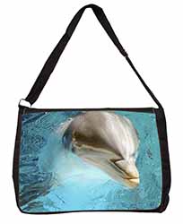 Dolphin Close-Up Large Black Laptop Shoulder Bag School/College