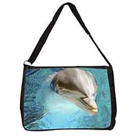 Dolphin Close-Up Large Black Laptop Shoulder Bag School/College