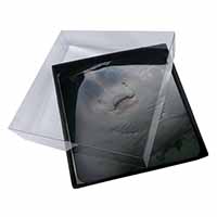 4x The Face of a Cute Stingray Picture Table Coasters Set in Gift Box