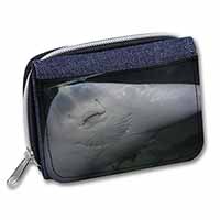 The Face of a Cute Stingray Unisex Denim Purse Wallet