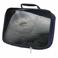 The Face of a Cute Stingray Navy Insulated School Lunch Box/Picnic Bag