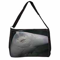 The Face of a Cute Stingray Large Black Laptop Shoulder Bag School/College