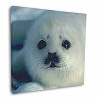 Snow White Sea Lion Square Canvas 12"x12" Wall Art Picture Print