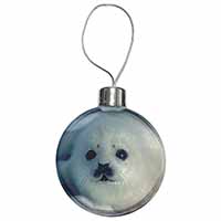 Snow White Sea Lion Christmas Bauble