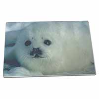 Large Glass Cutting Chopping Board Snow White Sea Lion