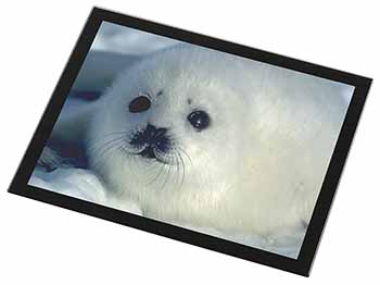 Snow White Sea Lion Black Rim High Quality Glass Placemat