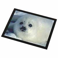 Snow White Sea Lion Black Rim High Quality Glass Placemat