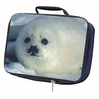 Snow White Sea Lion Navy Insulated School Lunch Box/Picnic Bag