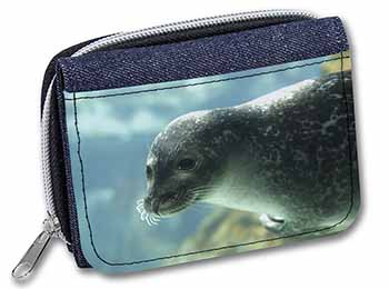 Sea Lion Unisex Denim Purse Wallet