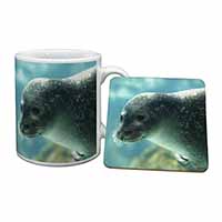 Sea Lion Mug and Coaster Set