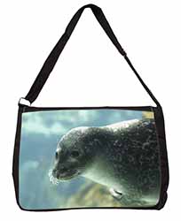 Sea Lion Large Black Laptop Shoulder Bag School/College