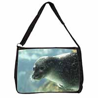 Sea Lion Large Black Laptop Shoulder Bag School/College