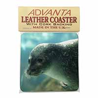Sea Lion Single Leather Photo Coaster