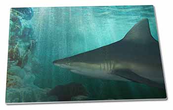 Large Glass Cutting Chopping Board Shark Photo