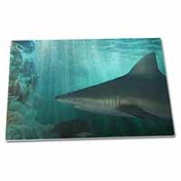 Large Glass Cutting Chopping Board Shark Photo