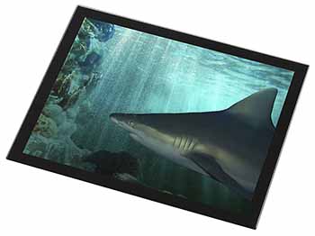 Shark Photo Black Rim High Quality Glass Placemat