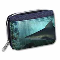 Shark Photo Unisex Denim Purse Wallet