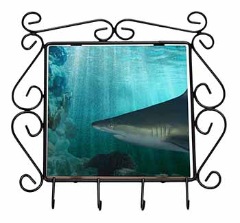 Shark Photo Wrought Iron Key Holder Hooks