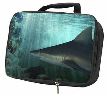 Shark Photo Black Insulated School Lunch Box/Picnic Bag