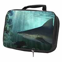 Shark Photo Black Insulated School Lunch Box/Picnic Bag