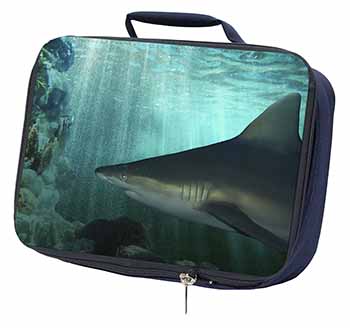 Shark Photo Navy Insulated School Lunch Box/Picnic Bag