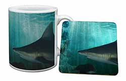 Shark Photo Mug and Coaster Set