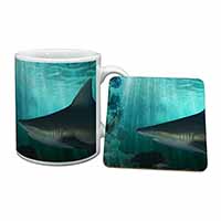 Shark Photo Mug and Coaster Set